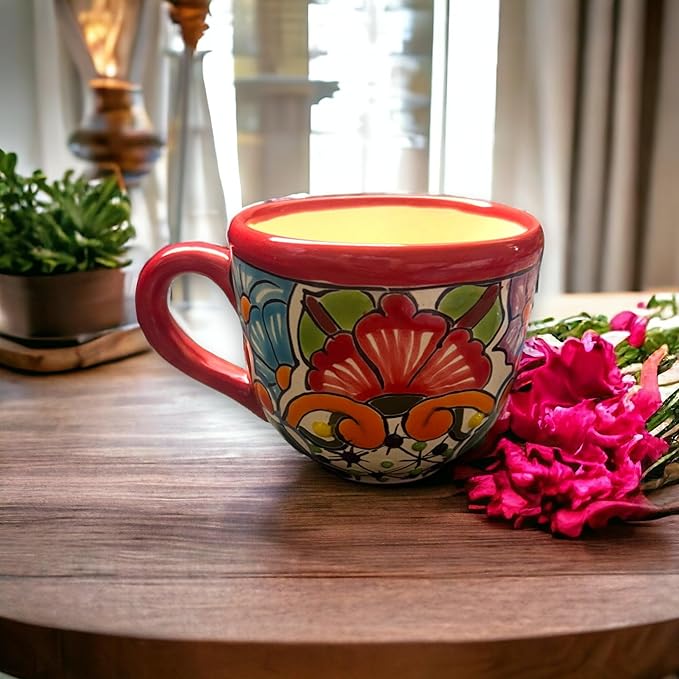 Vibrant Talavera 16-Piece Dinnerware Set | Colorful Handcrafted Mexican Tableware (Seats 4)