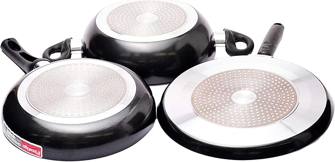 Prestige Granite Induction Base Non Stick Cookware Set 3 Pieces