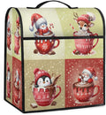Kitchen Aid Mixer Cover Christmas Snowman Deer Stand Mixer Cover Compatible with 6-8 Quarts Stand Mixers Dust Covers with Zipper Pocket Foldable Washable Kitchen Aid Organizer Bag