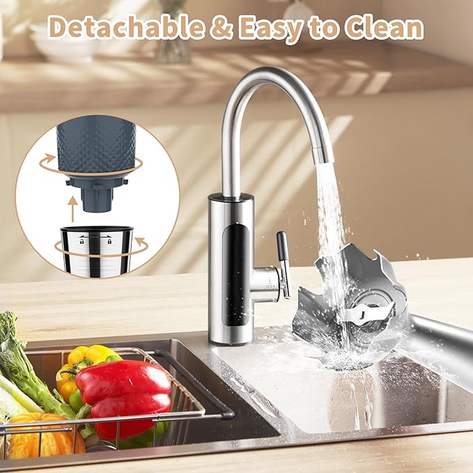 Toogel Cordless Immersion Blender Electric Hand Blender with 21-Speed &amp 3-Angle Adjust USB Rechargeable BPA-Free &amp Dishwasher Safe for Baby Food Smoothies Soup (Grey)