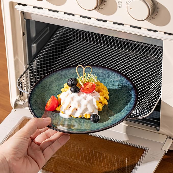 8 Piece Dinnerware Sets for 2 Scratch Resistantmicrowave oven and Dishwasher Safe Plates and Bowls Sets Ceramic Dish Set Bowl and Plate Set -Kiln turns foggy green