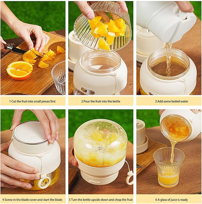 Portable Blenders USB Rechargeable 34oz Blenders With Leakproof Lid For Shakes/Juices Ideal For Travel Gym Office Kitchen