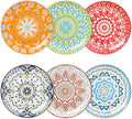 HAPPY KlT Ceramic Dinner Plates Set of 6 10.5 Dessert Dish Set Microwave Oven&ampDishwasher Safe Porcelain Dinnerware Kitchen Serving Dishes