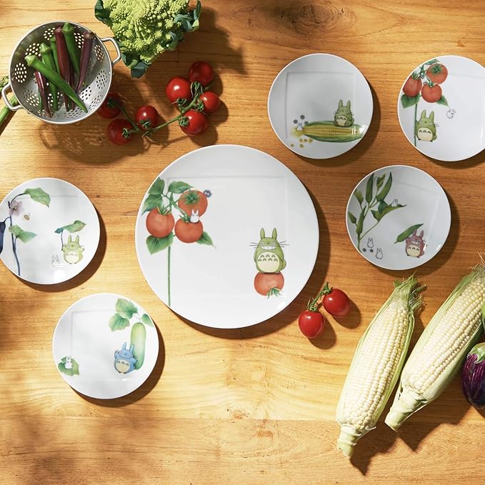 Noritake 1704-15L/VF9931A My Neighbor Totoro Vegetable Series Microwave Safe Dishwasher Safe 5 Pieces Fine Porcelain
