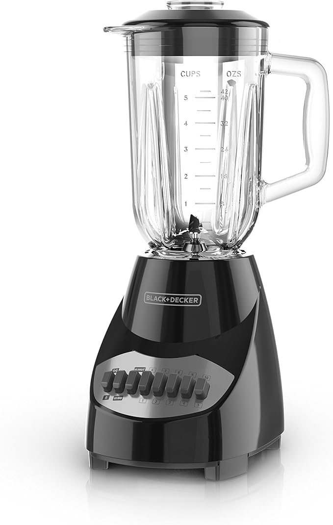 BLACK+DECKER 10-Speed Countertop Blender 6-Cup &amp Easy Steam Compact Iron with SmartSteam