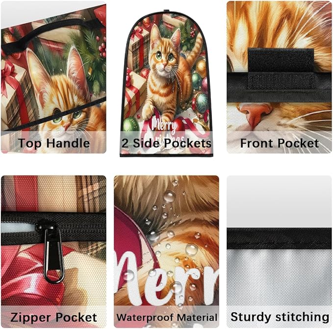 cfpolar Kitchen Aid Mixer Cover Compatible with 6-8 Quarts Christmas Ball Cat Xmas Stand Mixer Cover Kitchen Aid Mixers Accessories Appliance Organizer Bag Dust Covers with Zipper Pocket