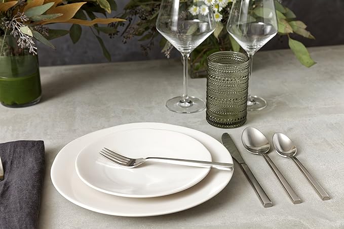 Fortessa Vitraluxe Dinnerware Heirloom Matte Finish Bread &amp Butter Plate 6.25-Inch Linen Set of 4