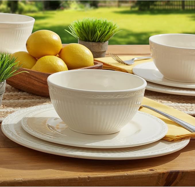 Mikasa Italian Countryside 12 Piece Melamine Outdoor Dinnerware Set Service for 4