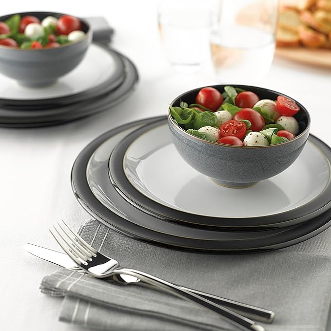 Denby Jet Black Boxed Tableware Set 16-Piece