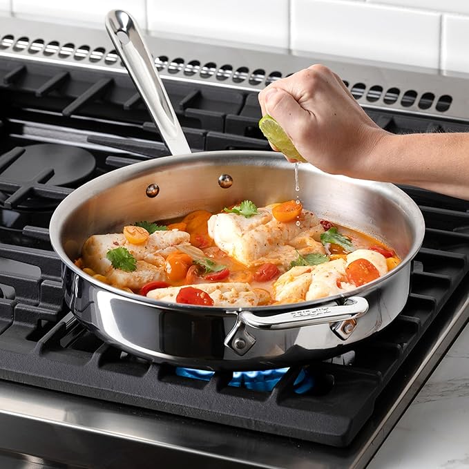 All-Clad D3® Stainless Steel 10 Piece Cookware Set- Made in USA- Includes Frying Pans Saucepan Sautépan Stockpot - Professional Grade -Oven Safe &amp Induction Compatible