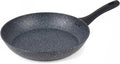 Salter BW06524S Non-Stick Frying Pan - 30cm Forged Aluminium Megastone Cooking Pan PFOA-Free Induction Suitable Corrosion-Resistant Dishwasher/Metal Utensil Safe Soft-Touch Handle Silver/Black