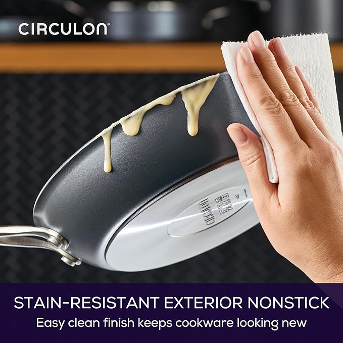 Circulon A1 Series with ScratchDefense Technology Nonstick Induction Frying Pan/Skillet 12 Inch Graphite