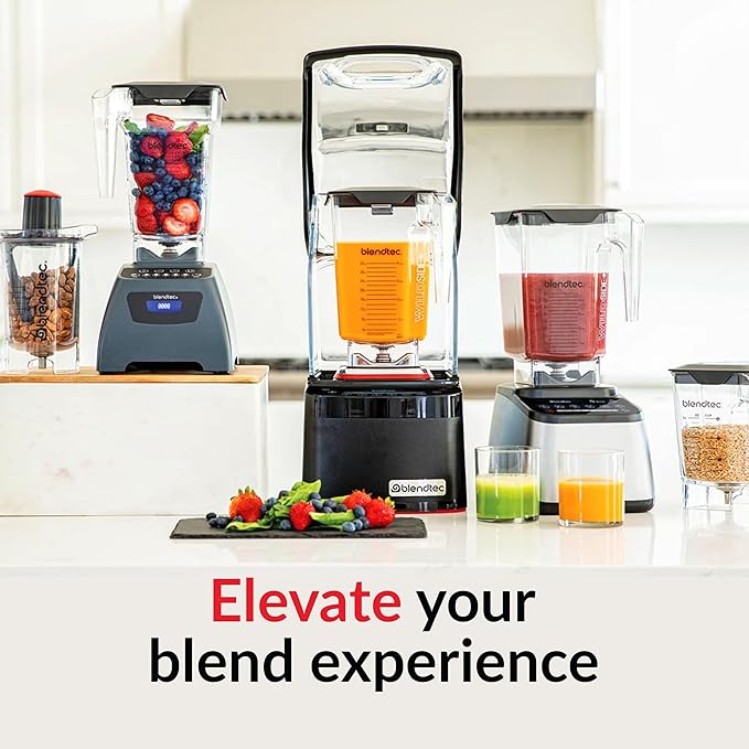 Blendtec Total Classic Original Blender 90 oz WildSide+ Jar 24 oz Twister Jar and Spectacula Spatula - Black