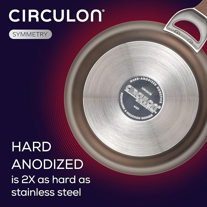 Circulon Symmetry Dishwasher Safe Hard Anodized Nonstick Cookware Pots and Pans Set 4 Piece (Baking Sheet) Chocolate