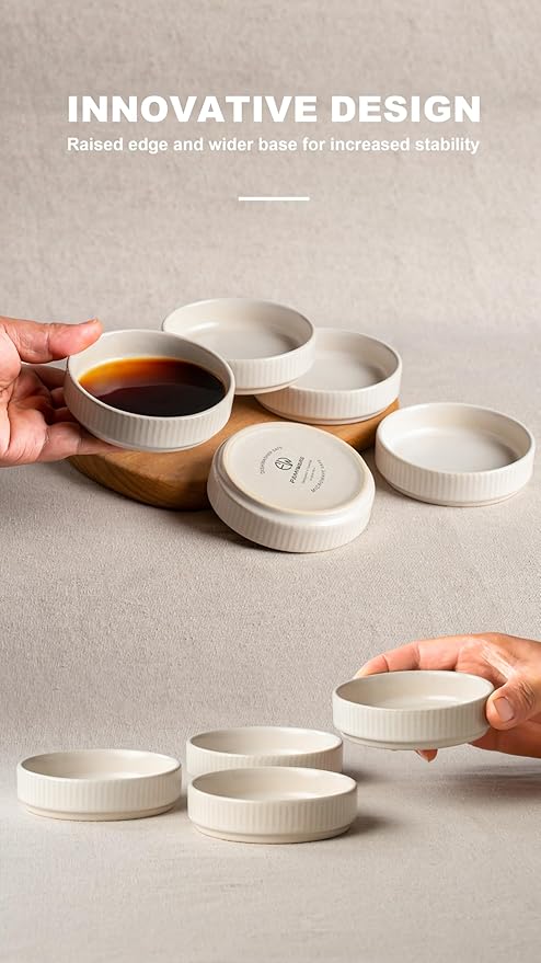 Famiware Dinnerware Sets Plates and Double Bowls Dish Set of 4 (16 Pieces) - Dishwasher &amp Microwave Safe Chip Resistant Reactive Glaze