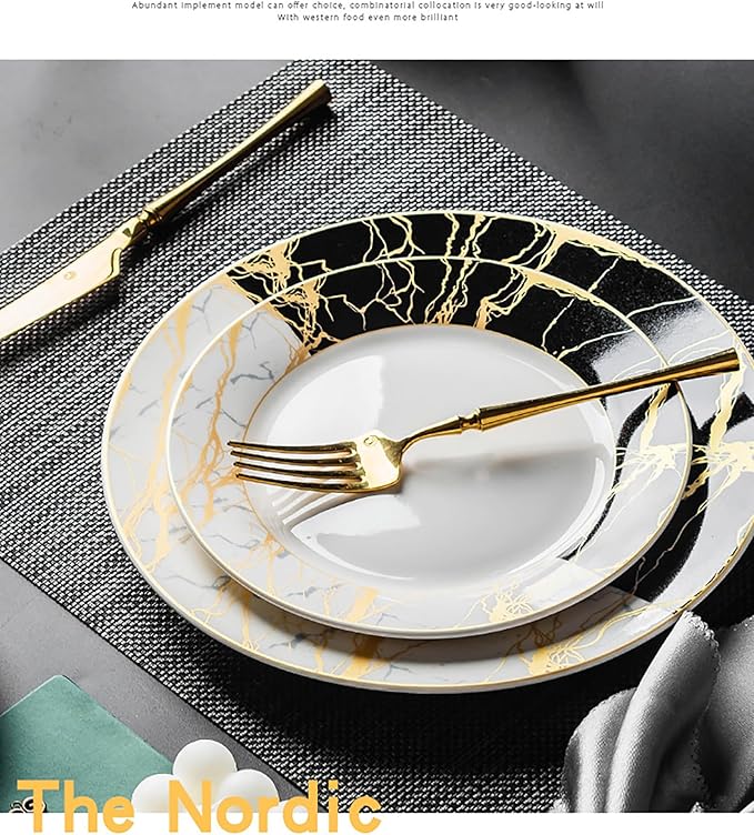 24-piece dinnerware sets dish set for 6 dinner plate set kitchen dish set with dinner plates and cup daily use lightweight for housewarming party plates and cups set