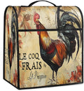 Kitchen Aid Mixer Cover Autumn Rooster Leaves Stand Mixer Cover Compatible with 6-8 Quarts Stand Mixers Dust Covers with Zipper Pocket Foldable Washable Kitchen Aid Organizer Bag