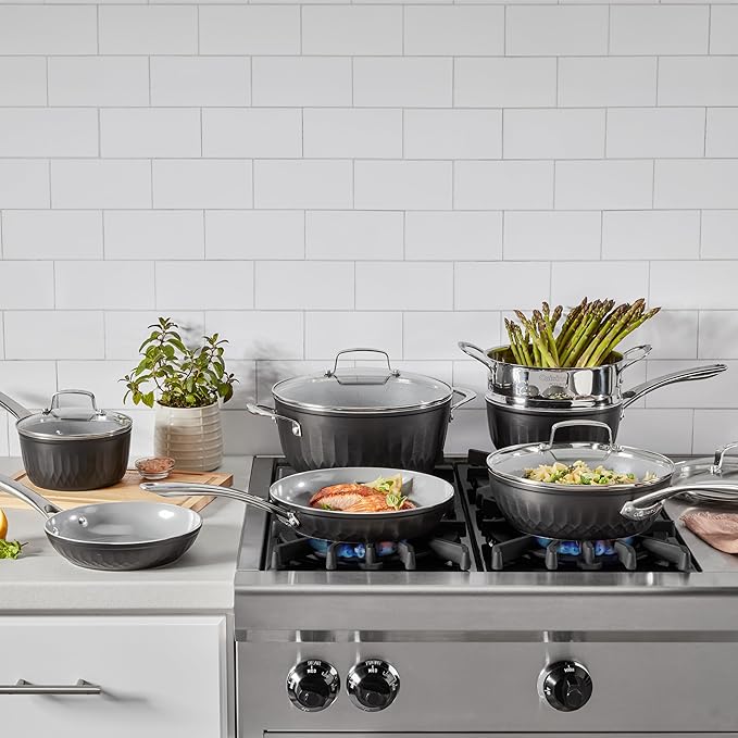 Cuisinart 11-Pc Color Impressions Ceramic Nonstick Set 58S-11BK