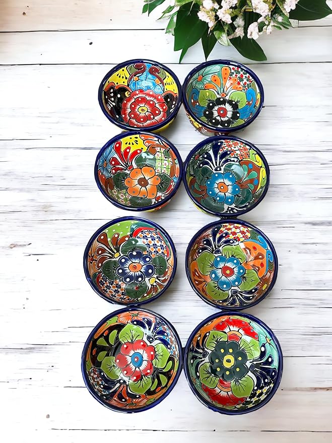 12 Piece Talavera Dinnerware Set | Handmade Mexican Pottery | Unique Floral Patterns