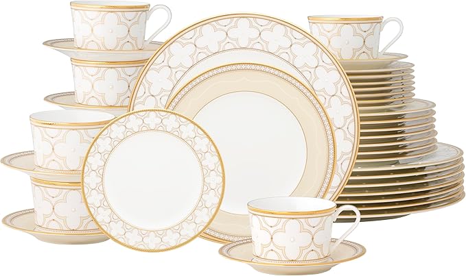 Noritake Trefolio Gold 40-Piece Dinnerware Set Service for 8