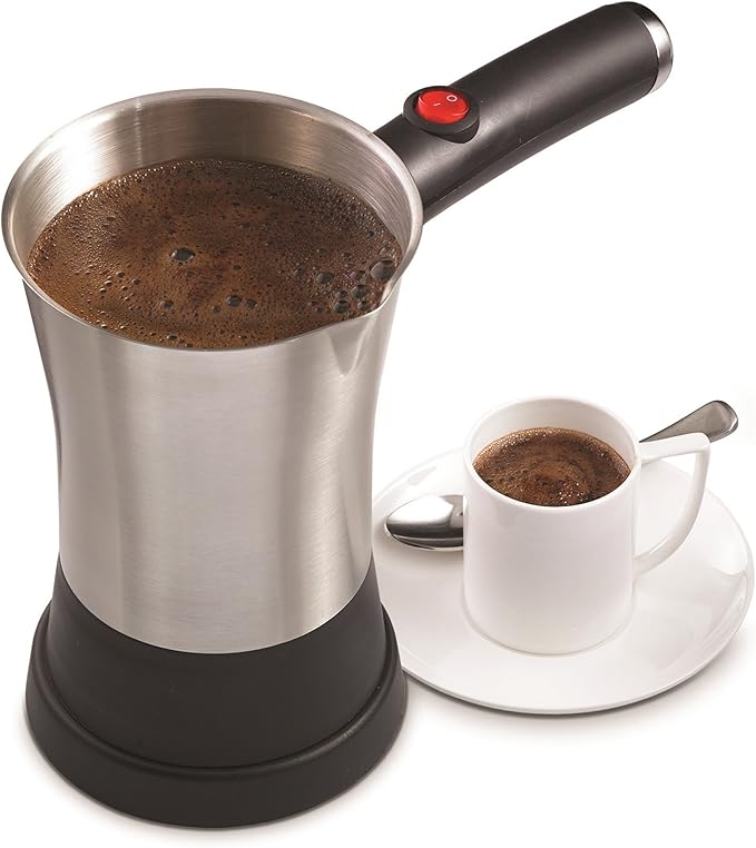 Brentwood Appliances TS-117S Electric Turkish Coffee Maker 4-Cup Stainless Steel/Black