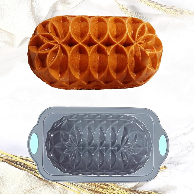 Tongjude 4 Piece Silicone Loaf Pan for Baking Non-Stick Kitchen Oven Bread Pan Perfect for Banana Bread Sandwich Pound Cake and Meatloaf 6 Cups Grey