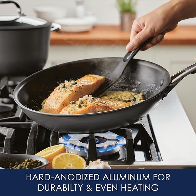 Rachael Ray Cook + Create Hard Anodized Nonstick Frying Pan/Skillet 12.5 Inch - Black
