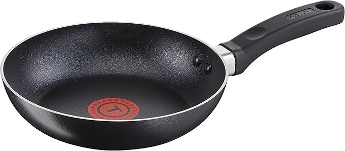 Tefal Essential 5-Piece Non-Stick Cookware Set: 3 Saucepans (16/18/20CM) with Lids 2 Frying Pans (20/24CM) Compatible with All Hobs Except Induction Black - B472S545