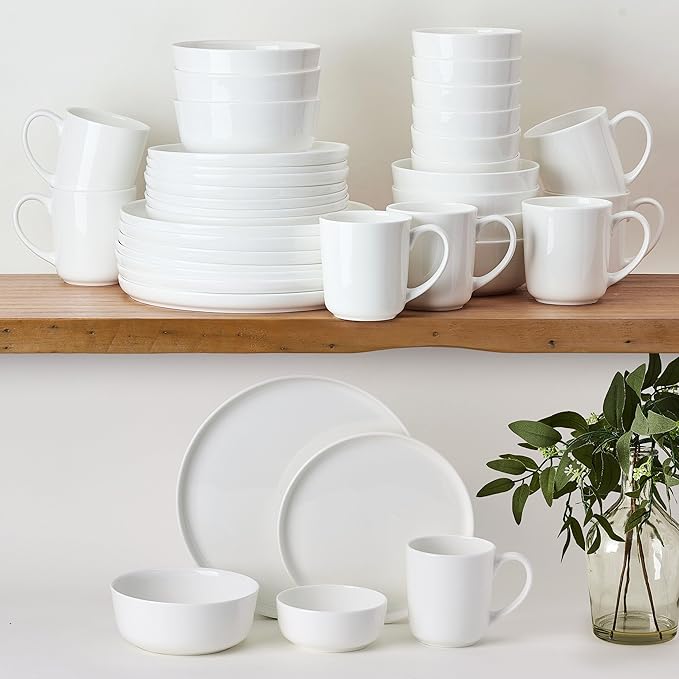 Mikasa Samantha Bone China Lightweight Chip Resistant 40 Piece Dinnerware Set Service for 8