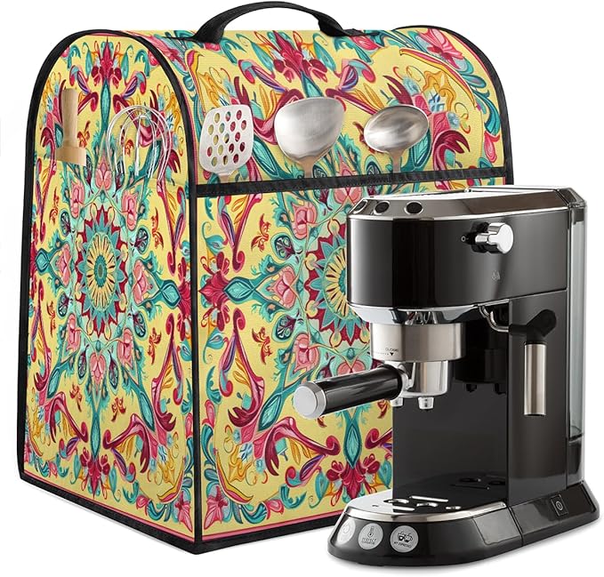 cfpolar Kitchen Aid Mixer Cover Compatible with 6-8 Quarts Mandala Art Flowers Stand Mixer Cover Kitchen Aid Mixers Accessories Appliance Organizer Bag Dust Covers with Zipper Pocket