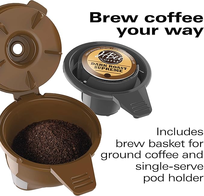 Hamilton Beach FlexBrew Trio and Single Serve Coffee Makers Bundle Black and Red 49902 &amp 49945