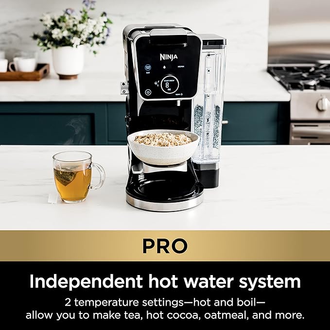 Ninja Hot and Iced Coffee Maker Single Serve Coffee Maker and Drip Coffee Machine DualBrew Pro Specialty 12-Cup with K-Cup Combo Includes Permanent Filter CFP307