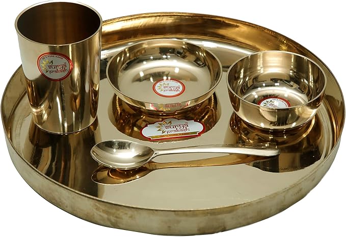 Dinner Set Bronze Collectible Handicraft Art by BharatHaat™BH06926