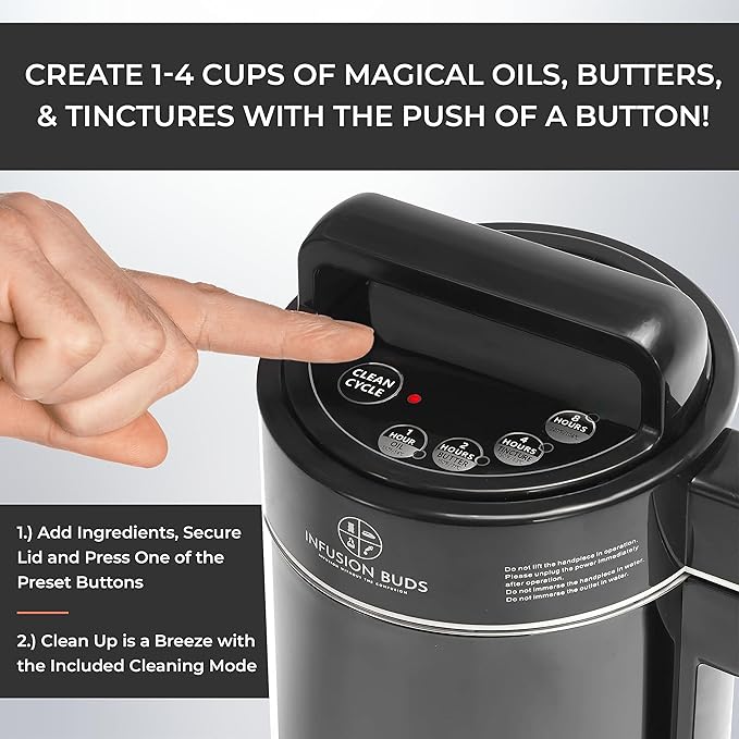 Infusion Buds Butter Infuser- Herbal Butter Maker Machine | Herbal Butter &amp Oil Infuser Machine. Includes Decarb Box and Tons of Accessories