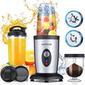 Personal Blender Shakes and Smoothies 3D 6-leafs 850W Portable Blender One-Button Mixer 2x17oz Personal Blenders Bottle BPA Free Kitchen baby food Grinding Juice