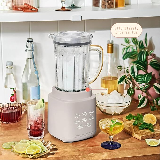 High Power Countertop Blender System with Multiple Speeds Ice Crushing Smoothie and Chopping Functions 50 oz Jar and 20 oz Single Serve Cup (Porcini Taupe)