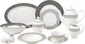 Lorren Home Trends Fiesta-57 Dinnerware Set for Entertaining One Size Black