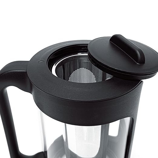 The London Sip Cold Brew Coffee Maker 1500ml Cold Brew Pitcher with 304 Stainless Steel Filter Borosilicate Glass Iced Coffee Pitcher with Handle &amp Pour Spout Reusable Cold Brewer for Coffee &a
