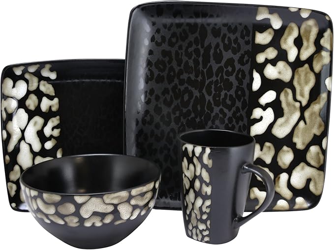 Elama Savannah 16Piece Stoneware Dinnerware Set