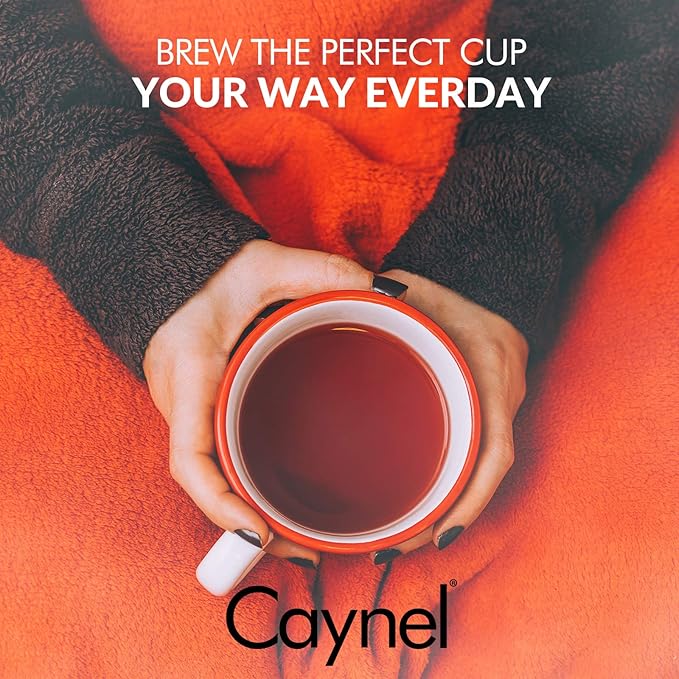 CAYNEL Upgrade Single Serve Maker Brewer for K-Cup Pods Coffee-Grounds &amp Loose-Leaf Tea 30s Rapid Brewing Technology with Large Removable 14 oz Water Tank