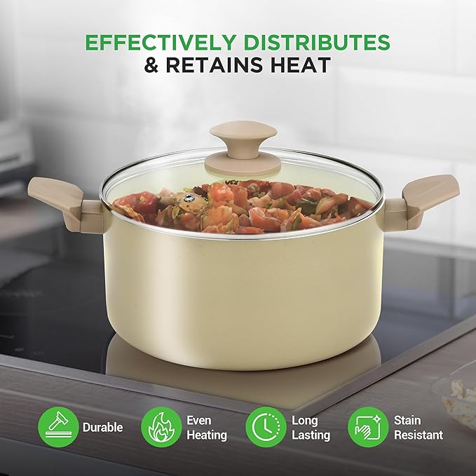 Nutrichef 54-Piece Marble Non-Stick Cookware and Bakeware Set Professional Home Kitchen Collection with Multi-Sized Pots and Pans Set and Heat-Resistant Tools