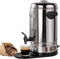 Commercial Coffee Urn 40-Cup (6.3 Qt) 1250W Stainless Steel Percolator with Removable Filter &amp Automatic Keep-Warm Function for Office Party &amp Catering Use