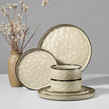 HaWare Dinnerware Sets 6-Piece Plates and Bowls Set Stoneware Dish Set for 2 Ceramic Dinnerware for Home Restaurant Chip and Scratch Resistant Microwave and Dishwasher Safe Saturn Khaki