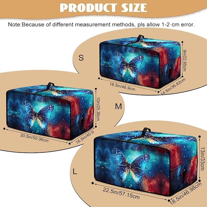 Toaster Oven Dust Cover with Accessory Pockets Neat Storage and Protection with Organizing Side Pockets for Kitchen Toaster Oven Appliances Decor Blue Butterfly