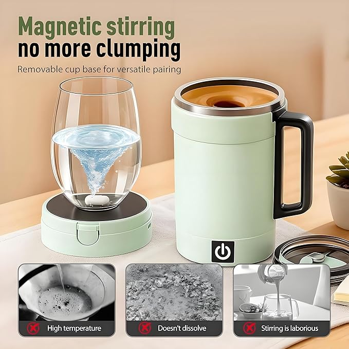 2026 New Electric Coffee Mug with a Built-In Lcd Thermometer Perfect for Brewing Coffee Milk Cocoa Etc Made of 304 Stainless Steel Upgraded Digital Touchscreen Mode (Purple)
