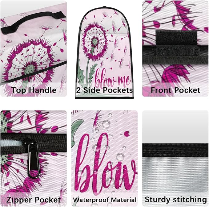 Kitchen Aid Mixer Cover Flower Floral Leaves Stand Mixer Cover Compatible with 6-8 Quarts Stand Mixers Dust Covers with Zipper Pocket Foldable Washable Kitchen Aid Organizer Bag