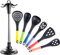 MegaChef Nylon Tool Cookware Utensil Set 7 Piece Assorted Multi-Color