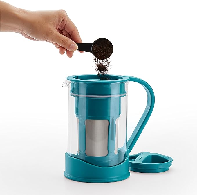 BonJour 50.7oz Cold Brew Coffee Maker Aqua