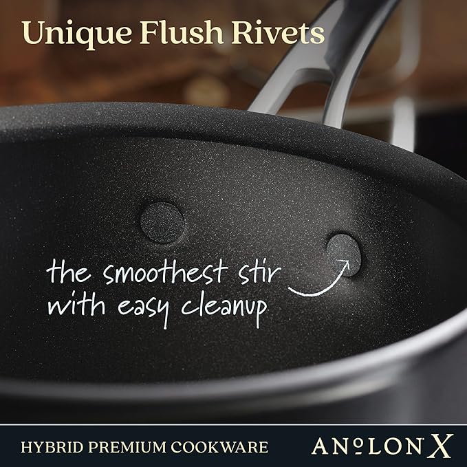 Anolon X Cookware/Pots and Pans Set 8 Piece Dark Gray