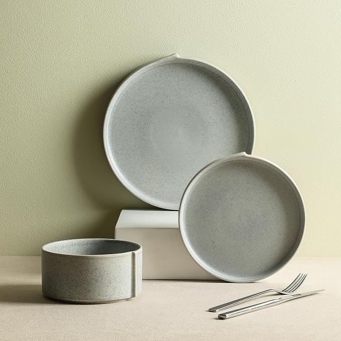 Stone Lain Bao 12-Piece Dinnerware Set Stoneware Blue-Grey